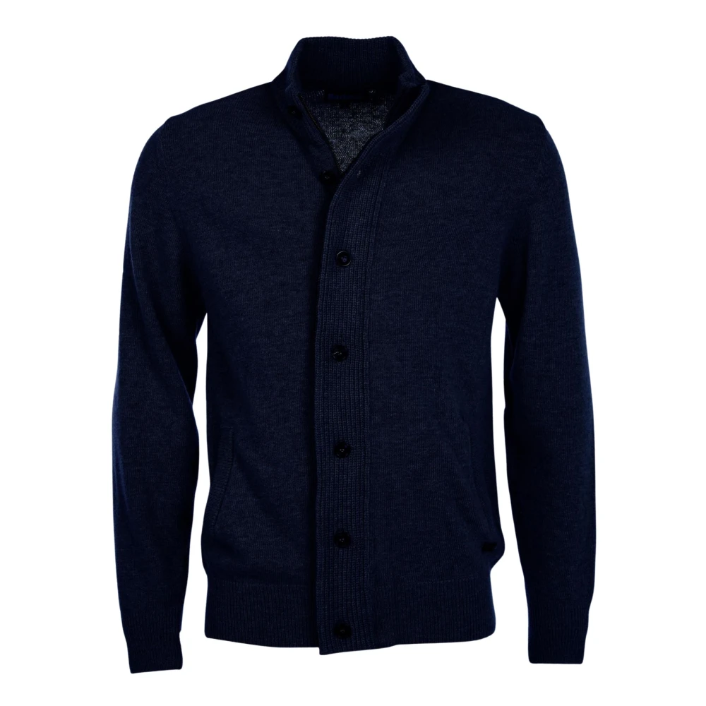 Barbour Uomo Blu - Maglione Con Dettagli In Alcantara - Knitwear - S