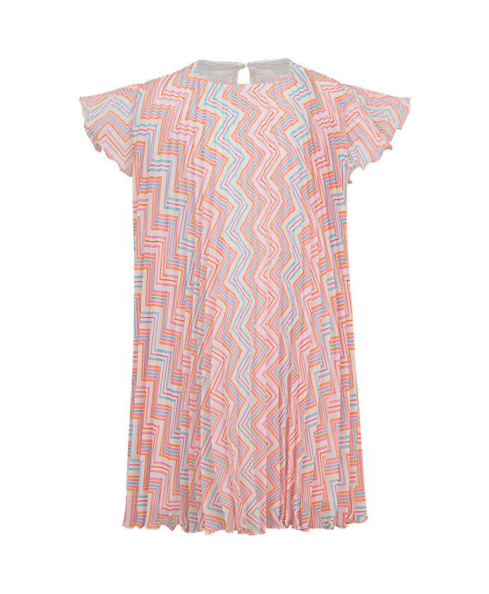 robe-multicolore-en-polyester-doublee-en-coton