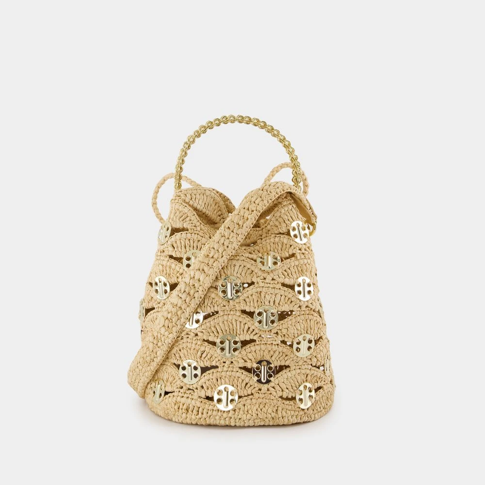 Paco Rabanne Metalen Neutrale Tas met Bruine Band Beige Dames