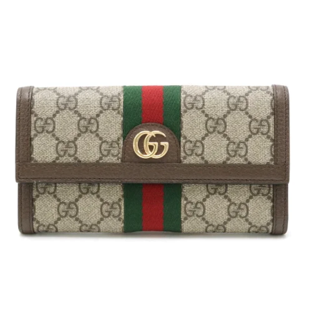 Gucci Vintage Pre-owned Canvas wallets Brown Dames