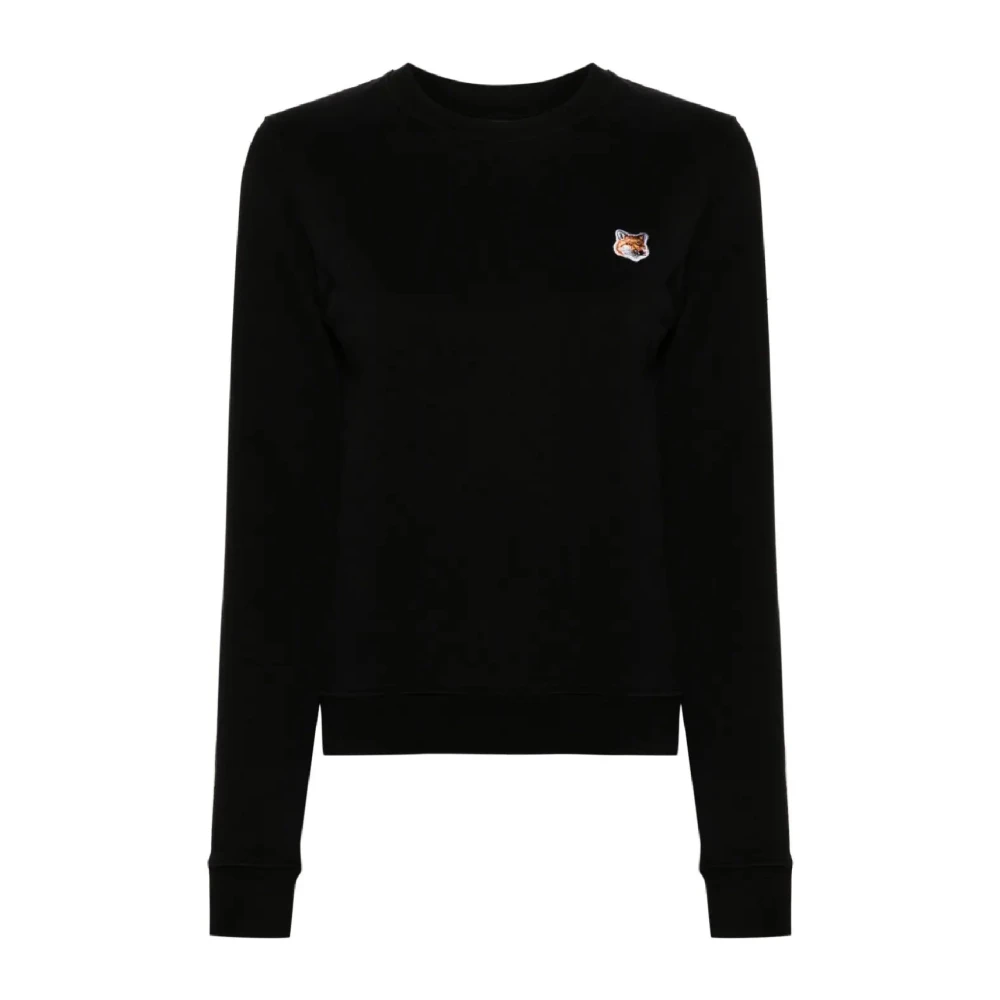 Maison Kitsuné Zwarte Sweatshirt Aw24 Dameskleding Black Dames