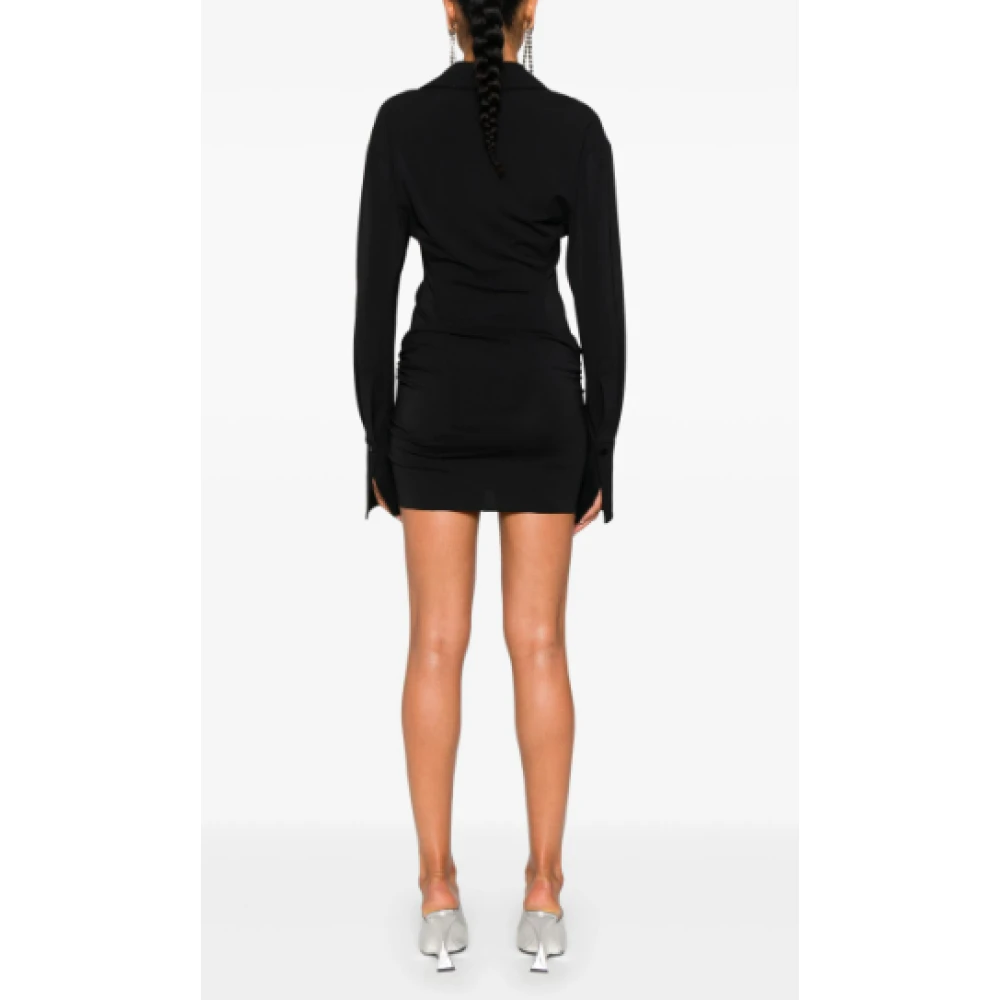 The Attico Zwarte Mini Jurk Elegante Stijl Black Dames