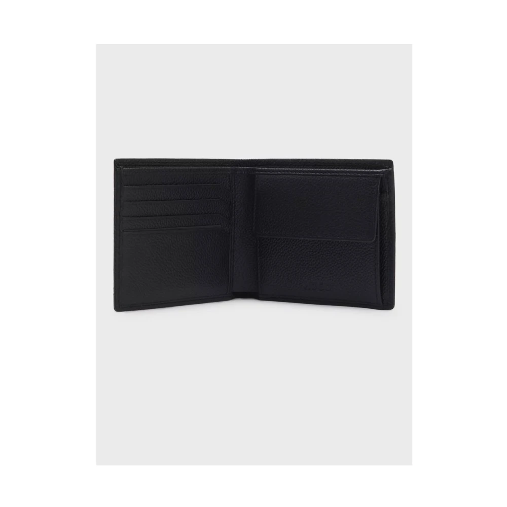 Hugo Boss Stijlvolle Leren Portemonnee Black Heren