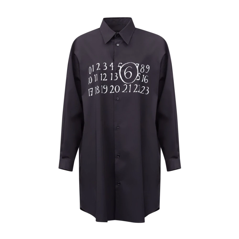 MM6 Maison Margiela Shirt Dress Black Dames