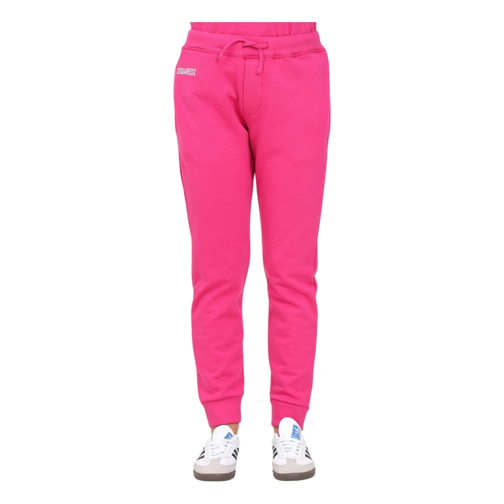 Dsquared2 Fuchsia Sportbroek met Logoprint Pink Dames