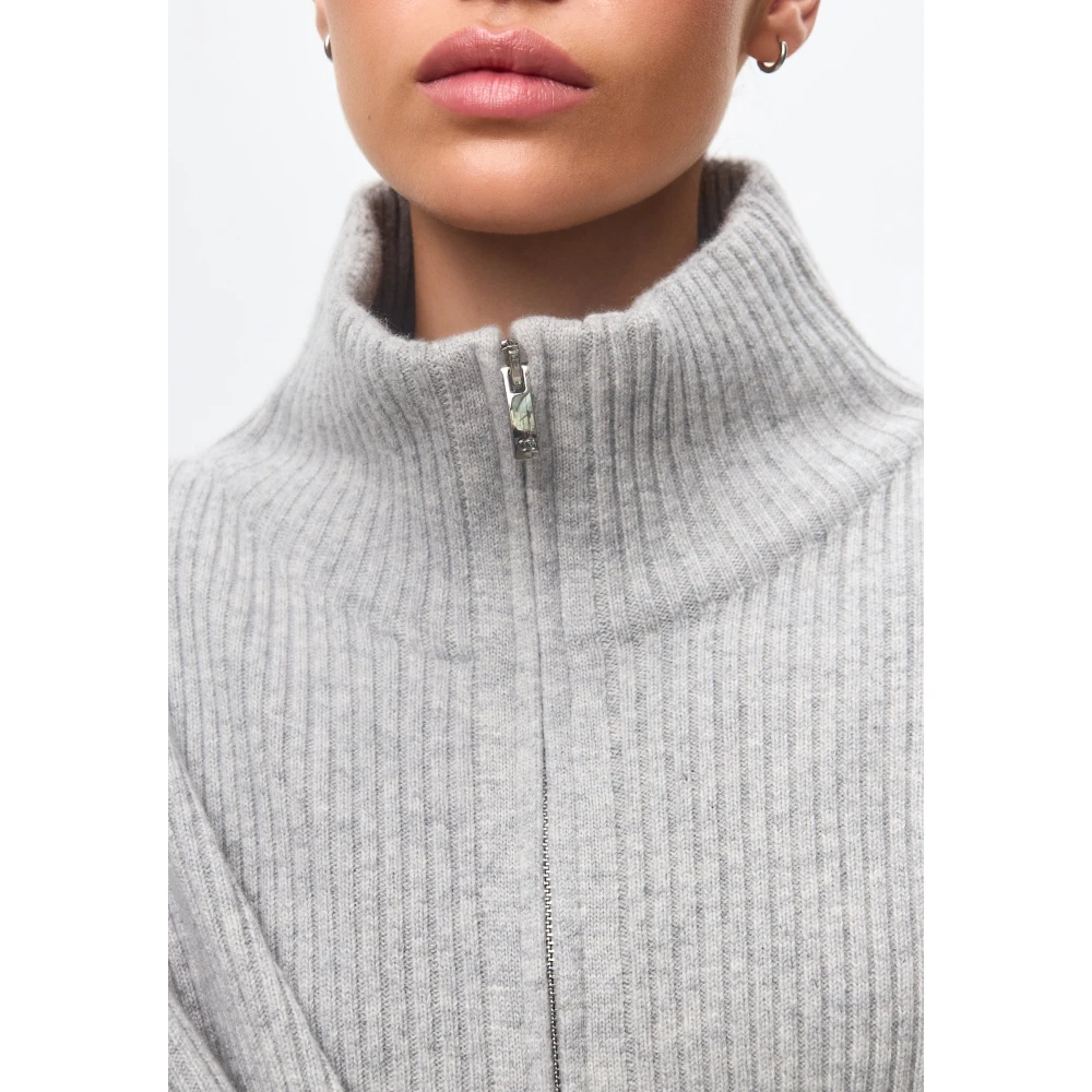 Cesare Gaspari Elegant Merino Zip-Up Sweater Alice Gray Dames