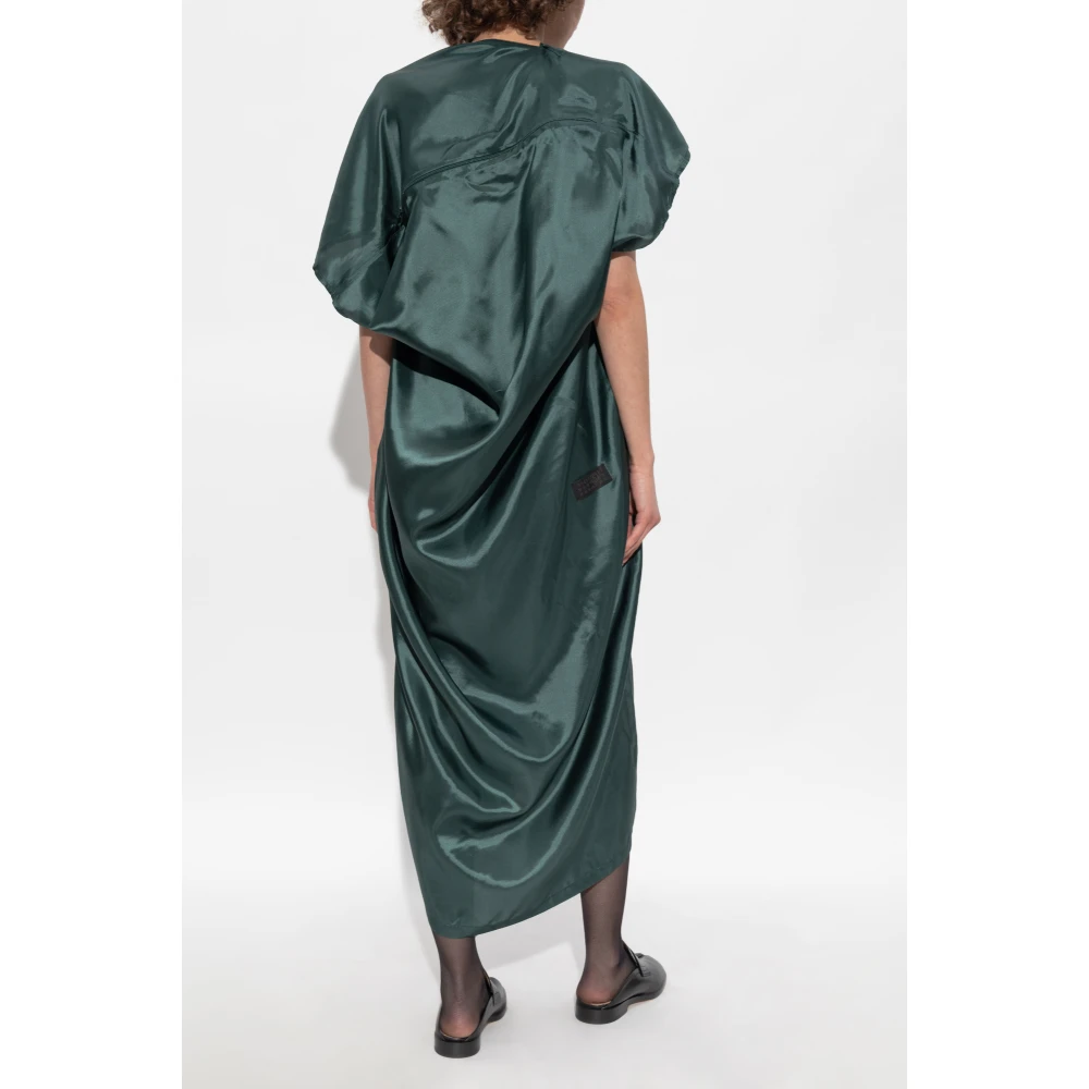 MM6 Maison Margiela Jurkje met logo patch Green Dames