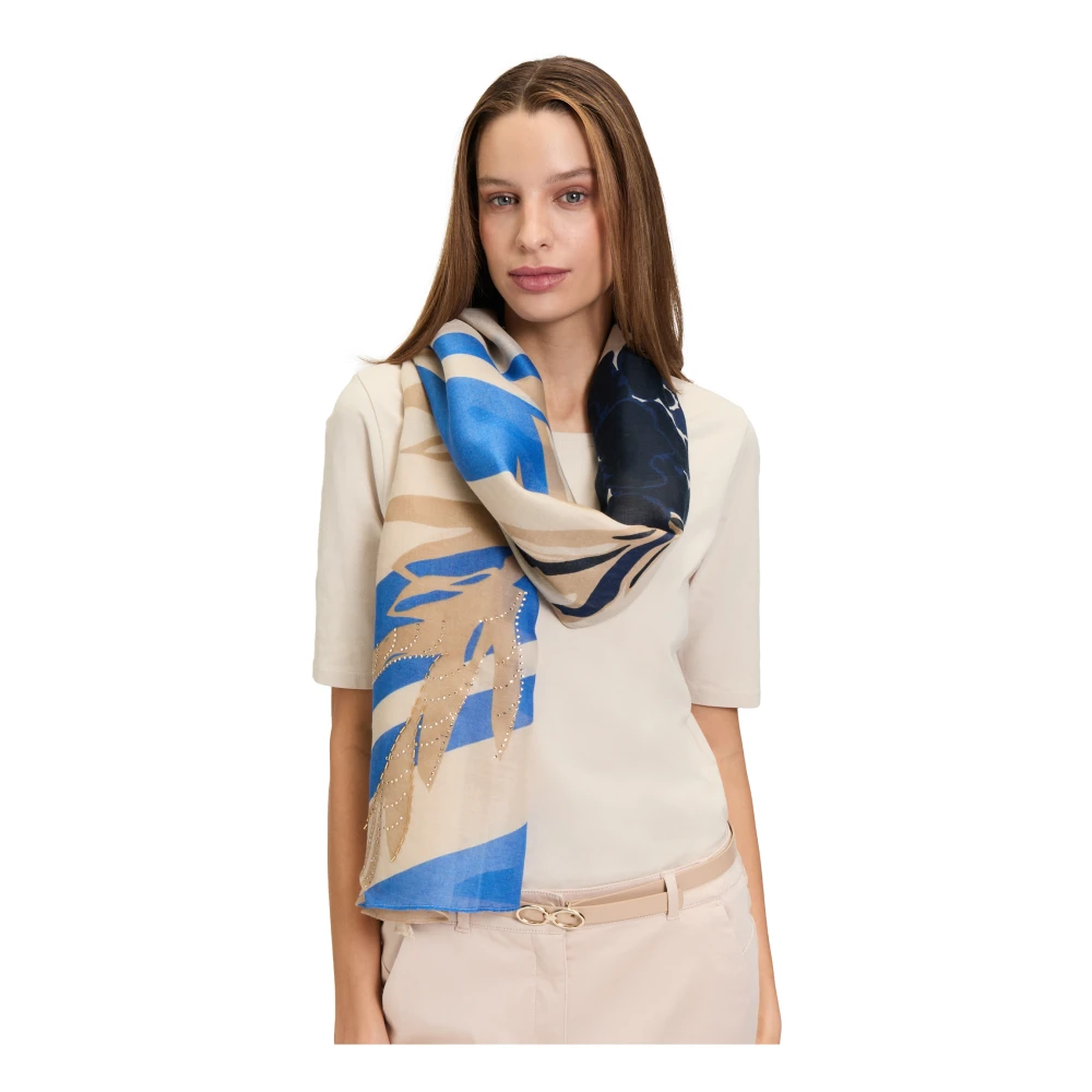 Betty Barclay Zijden Geborduurde Franje Sjaal Multicolor Dames