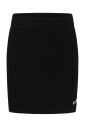 black-ribbed-elastic-waist-skirt