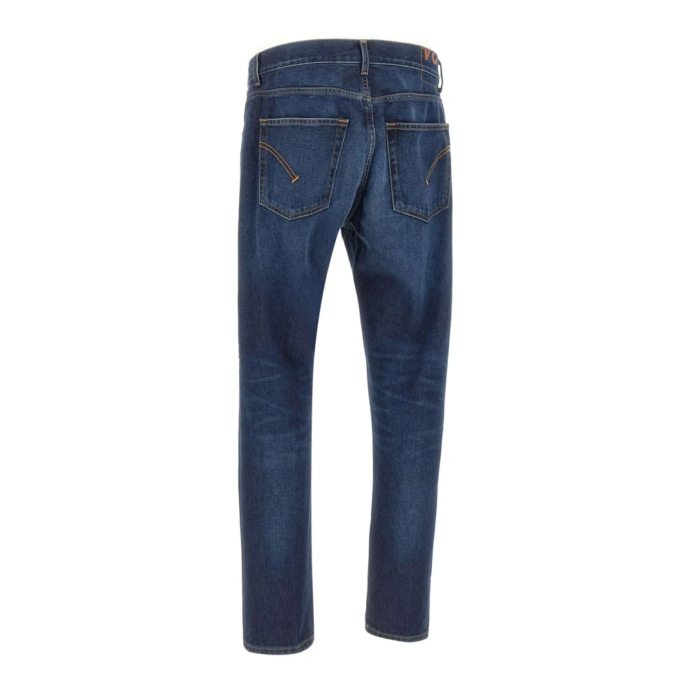 Dondup Heren Katoenen Jeans Donker Denimblauw Blue Heren