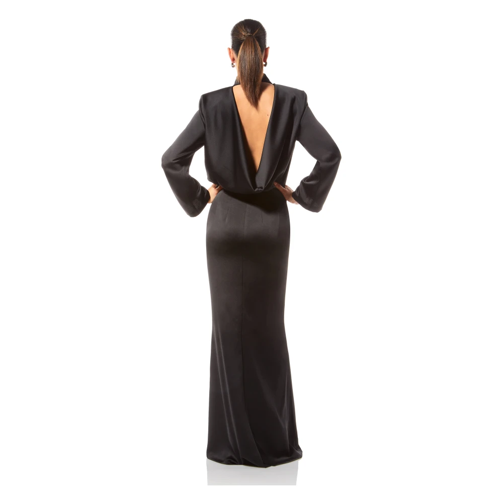 MVP wardrobe Zwarte Lange Jurk Sophie Black Dames
