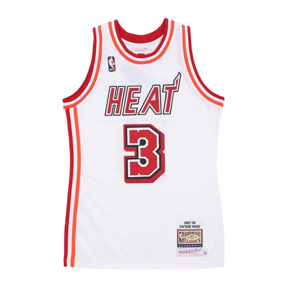 Mitchell & Ness Dwyane Wade Miami Heat Basketbalshirt White Heren