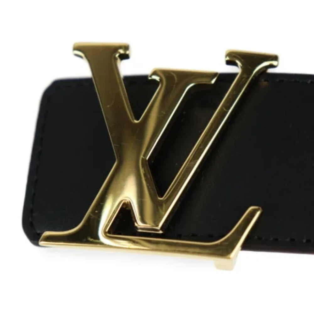 Louis Vuitton Vintage Pre-owned Vintage Lederen Riem Black Dames