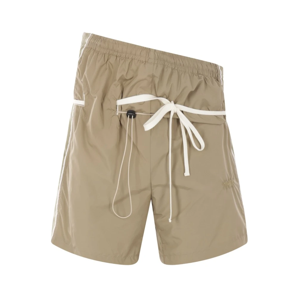 Magliano Nylon Shorts met Katoenen Zijbanden Beige Heren