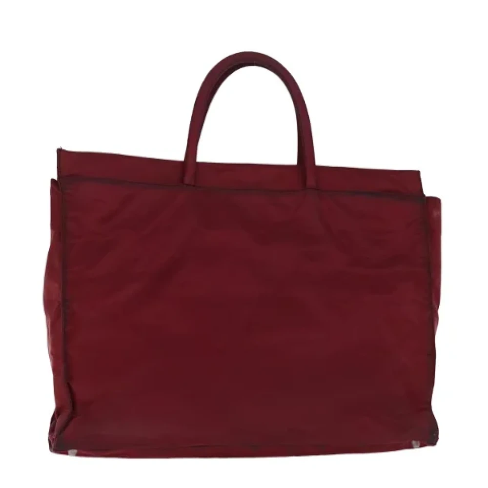 Prada Vintage Pre-owned Nylon handbags Red Dames