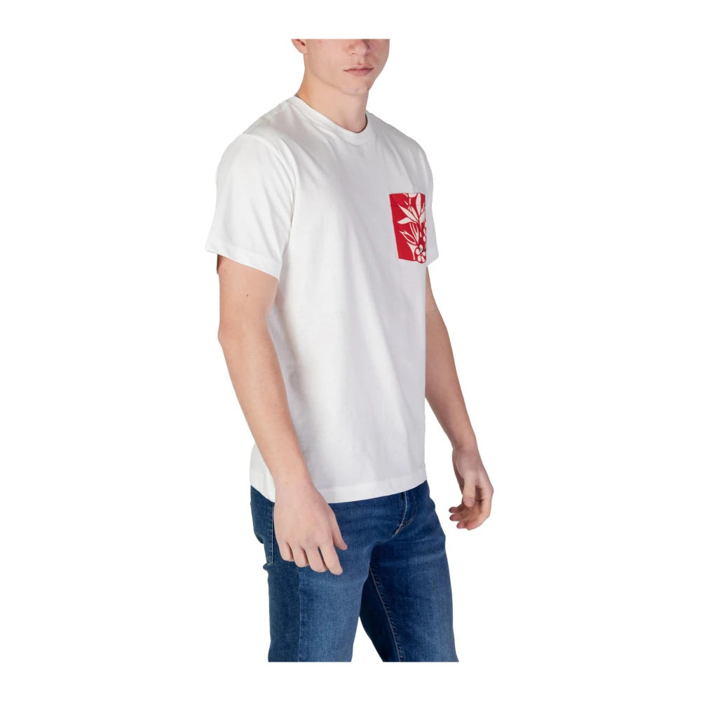 Replay Gedrukt katoenen T-shirt met korte mouwen White Heren
