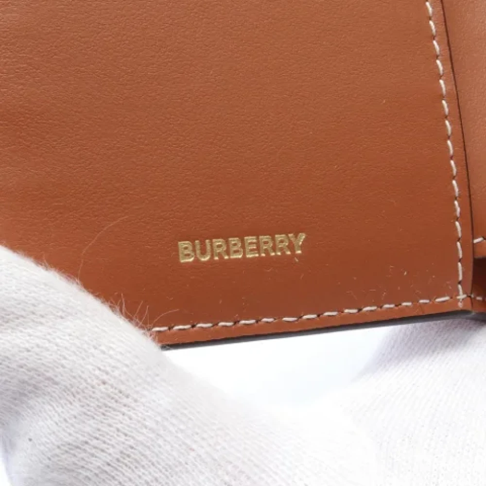 Burberry Vintage Pre-owned Coated canvas wallets Beige Dames
