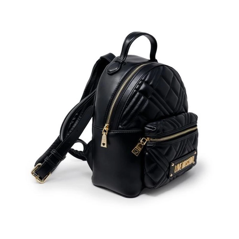 Love Moschino Verstelbare Banden Polyurethaan Rugzak Black Dames