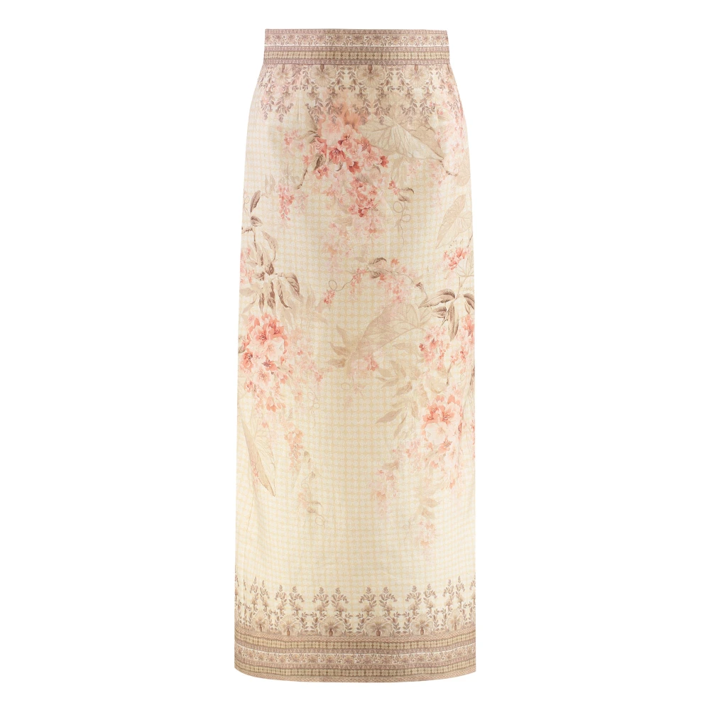 Zimmermann Femme Multicolor - Jupe Longue À Fente Arrière - Jupes - E - Taille: 38 Fr