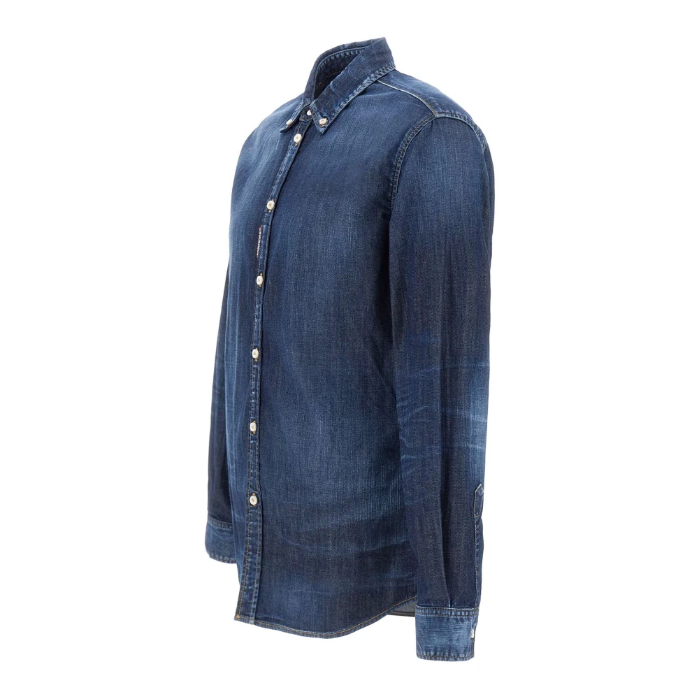 Dsquared2 Stijlvolle Overhemden Blue Heren