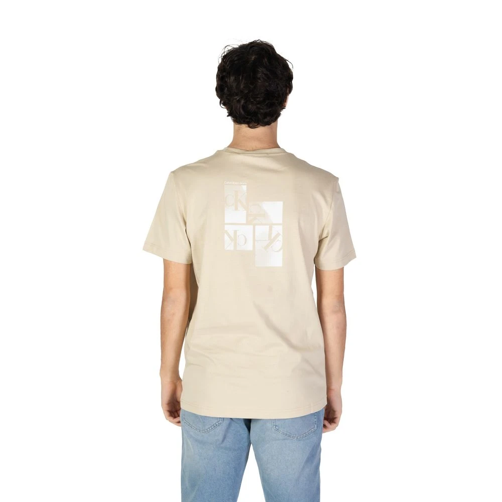 Calvin Klein Jeans Katoenen Heren T-shirt Herfst Winter Collectie Beige Heren