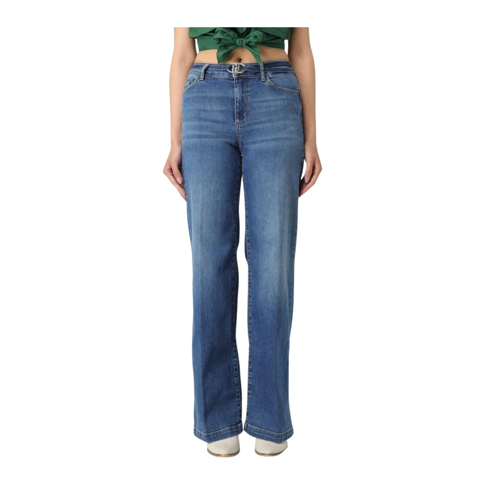 Liu Jo Vrouw Blauw Moderne Wide Leg Jeans