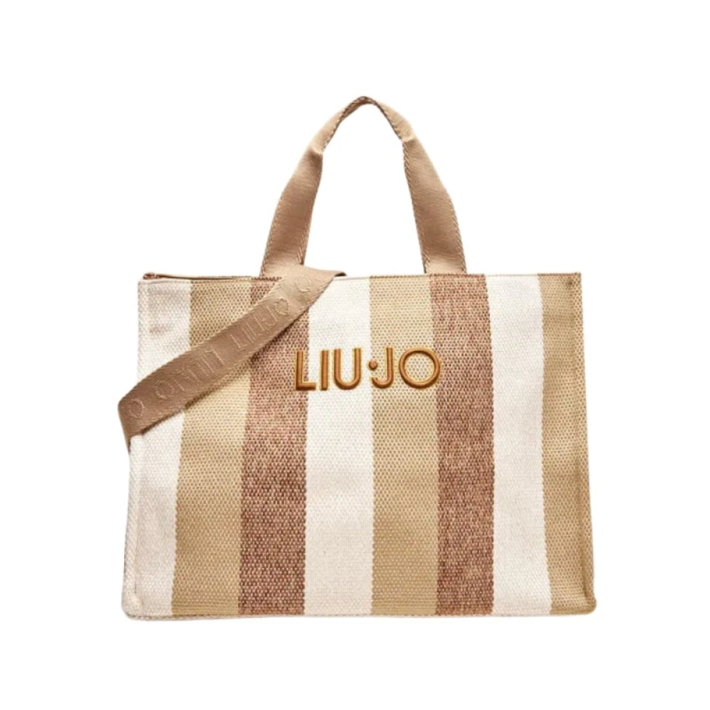 Liu Jo Vrouw Bruin Tassen Dames, One Size, L Tote Striped Canvas
