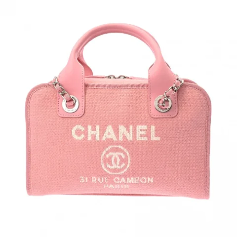 Chanel Vintage Pre-owned Canvas chanel-bags Pink Dames