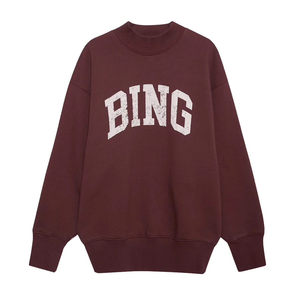 Anine Bing Dieprode Bradie Sweatshirt Red Dames