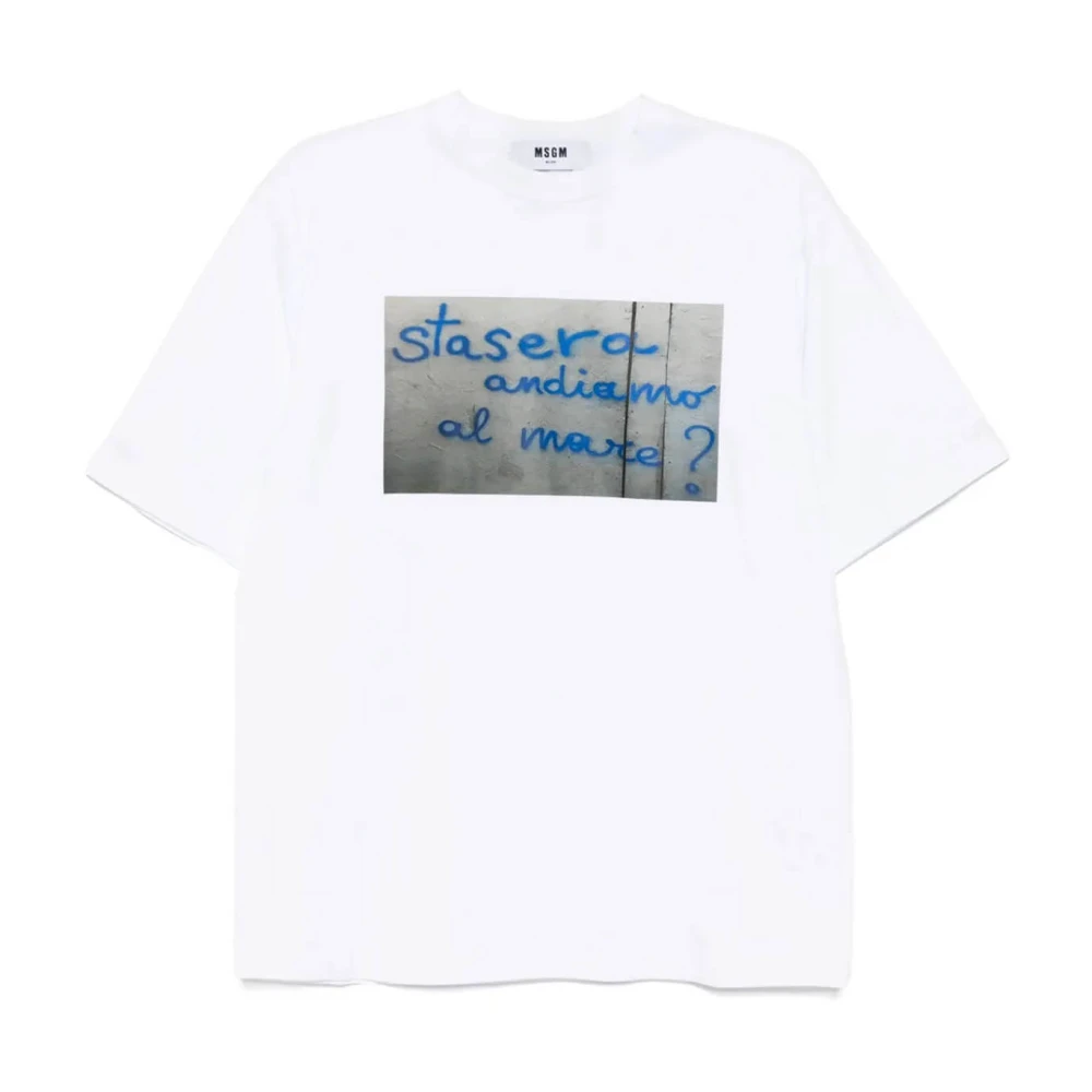 Msgm - Tops > T-Shirts - White - Msgm - Modalova