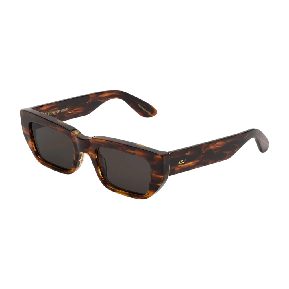 Retrosuperfuture Unisex Black Ogu Ra Havana Striata Sunglasses Acetate Havana Squared Normal - Image 2