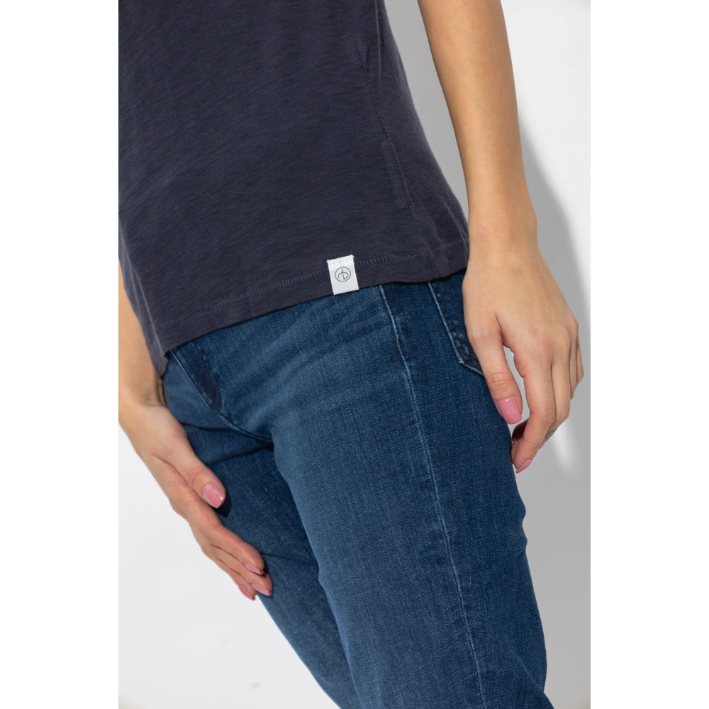Rag & Bone T-shirt van biologisch katoen Blue Dames