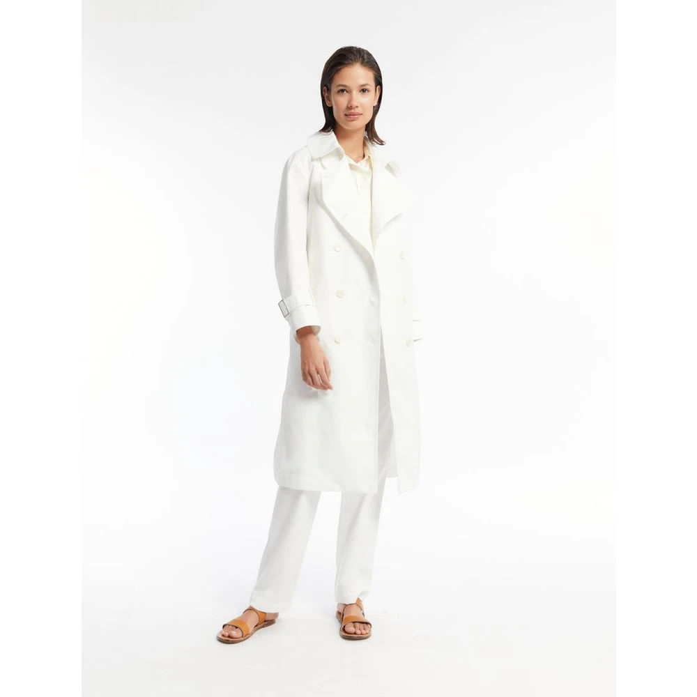 Ines De La Fressange Paris Blake wit katoenen trenchcoat White Dames