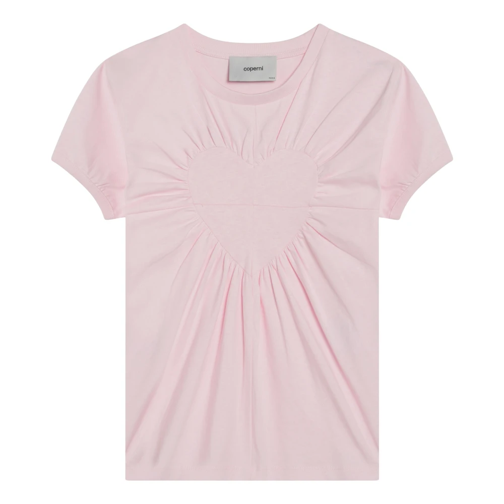Coperni Korte Mouw Ronde Hals T-Shirt Pink Dames
