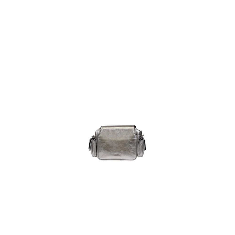 Coccinelle Zilveren leren handtas Dames tassencollectie Gray Dames