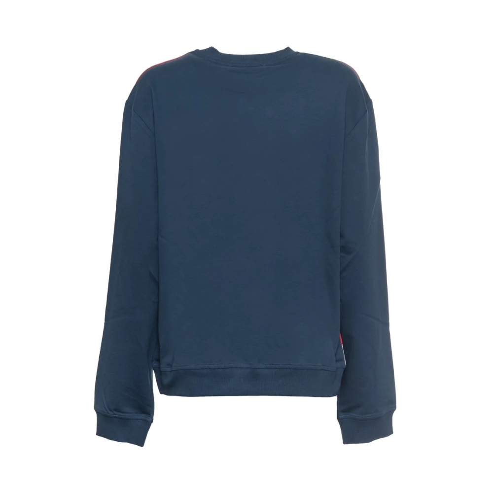 Moschino Katoenen sweatshirt met geribbelde boorden Blue Dames
