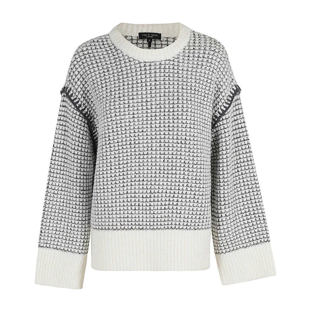 Rag & Bone Randig långärmad topp White, Dam