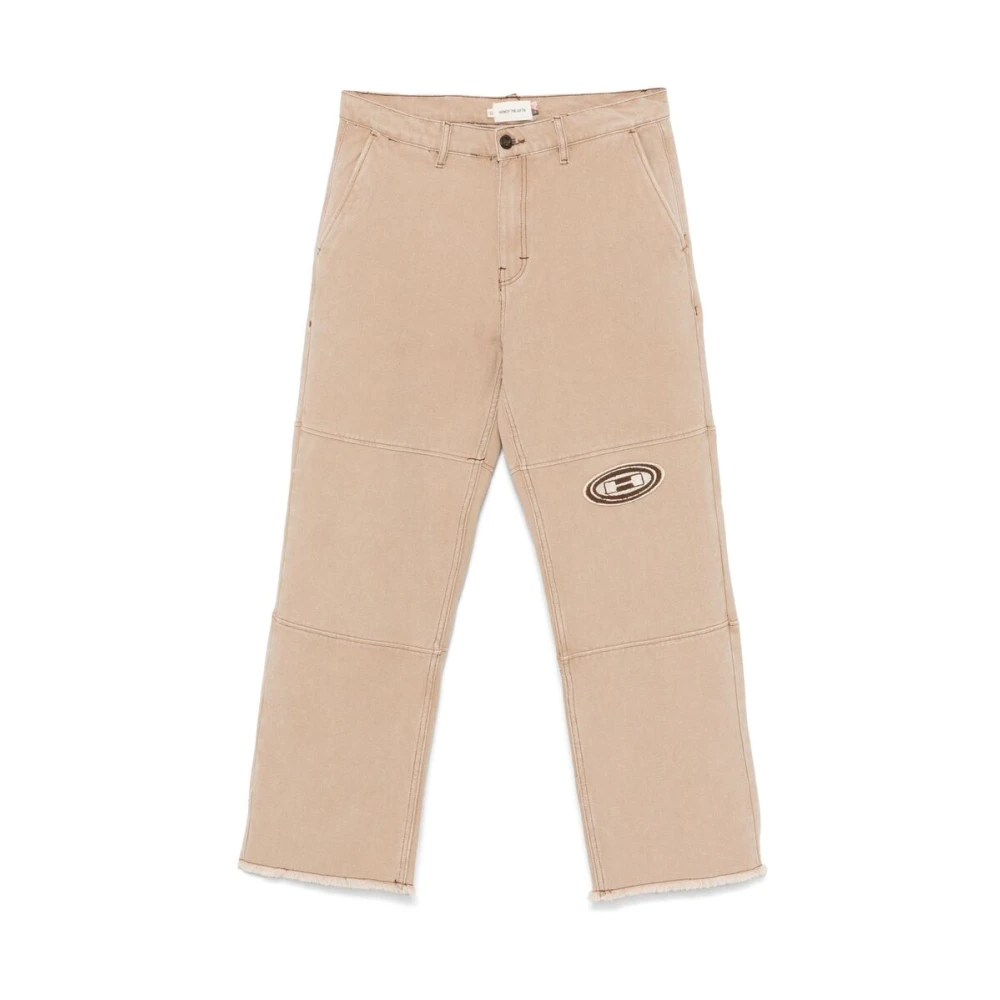 Honor The Gift Beige Canvas Panel Logo Broek Brown Heren