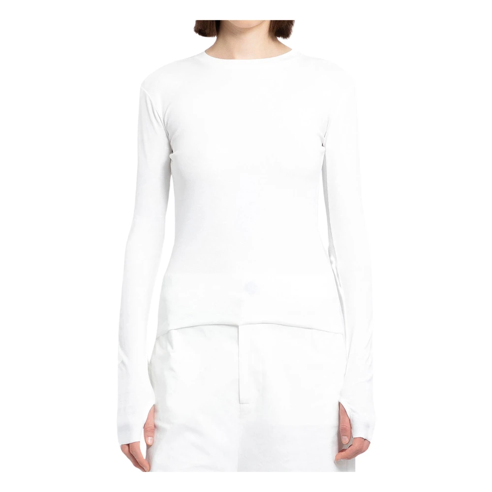 Thom Krom Witte Longsleeve T-Shirt White Dames