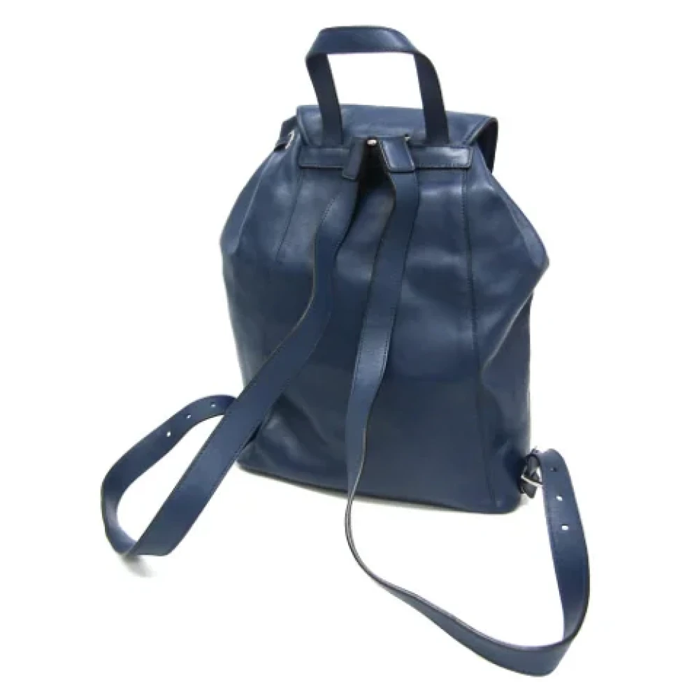 Prada Vintage Pre-owned Leather shoulder-bags Blue Dames