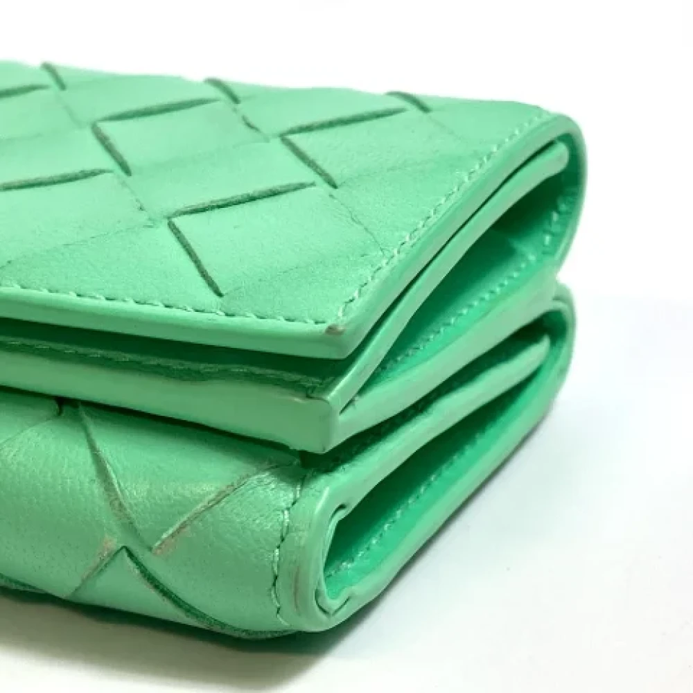 Bottega Veneta Vintage Pre-owned Leather wallets Green Dames