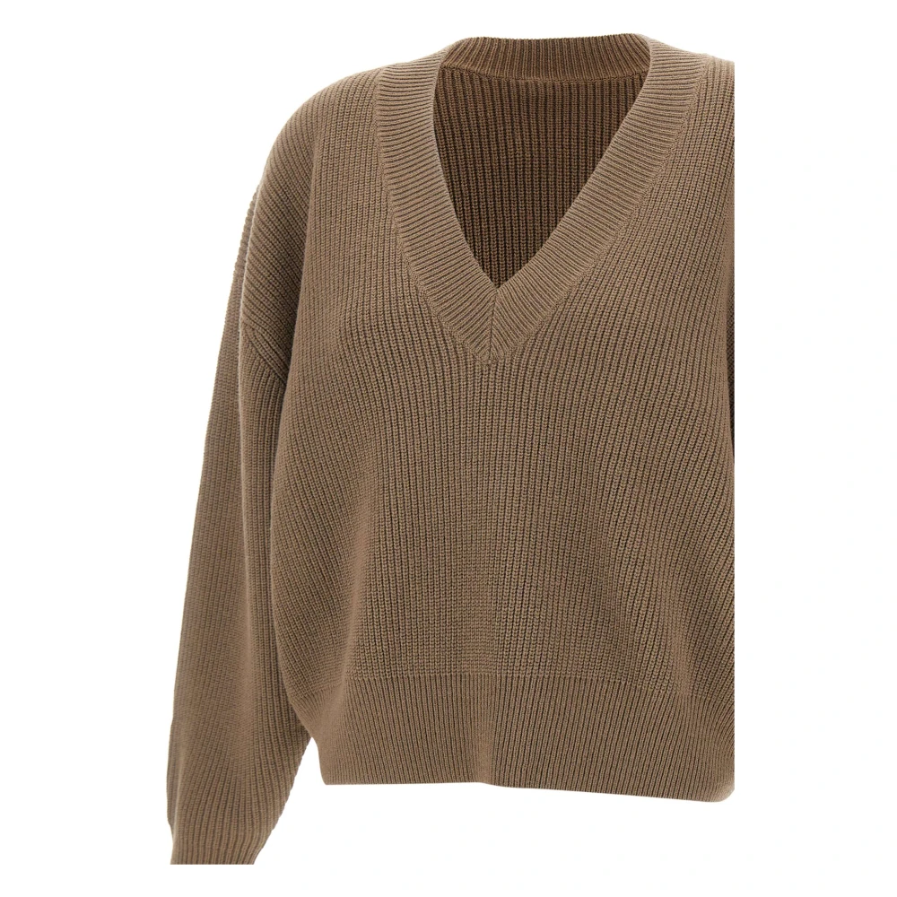 IRO Bruine Wol Zijde Kasjmier Trui Brown Dames