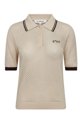 LueCC Pointelle Polo Knit