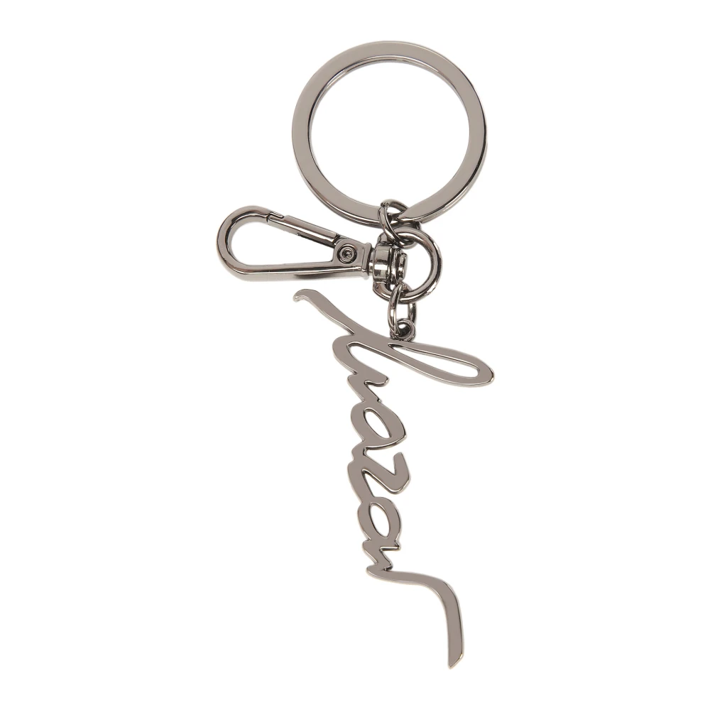 Kazar Zilveren sleutelhanger met ring en karabijnhaak Gray Dames