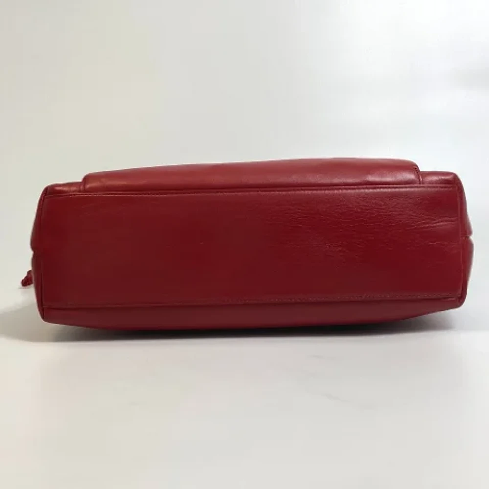Chanel Vintage Pre-owned Leather chanel-bags Red Dames