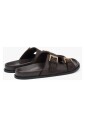 kvinnors-morkbruna-lader-slide-sandaler-med-justerbara-remmar