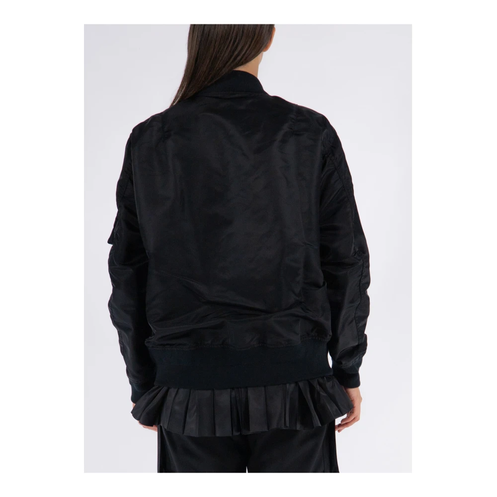 Sacai Nylon Twill Blouson Jas Black Dames