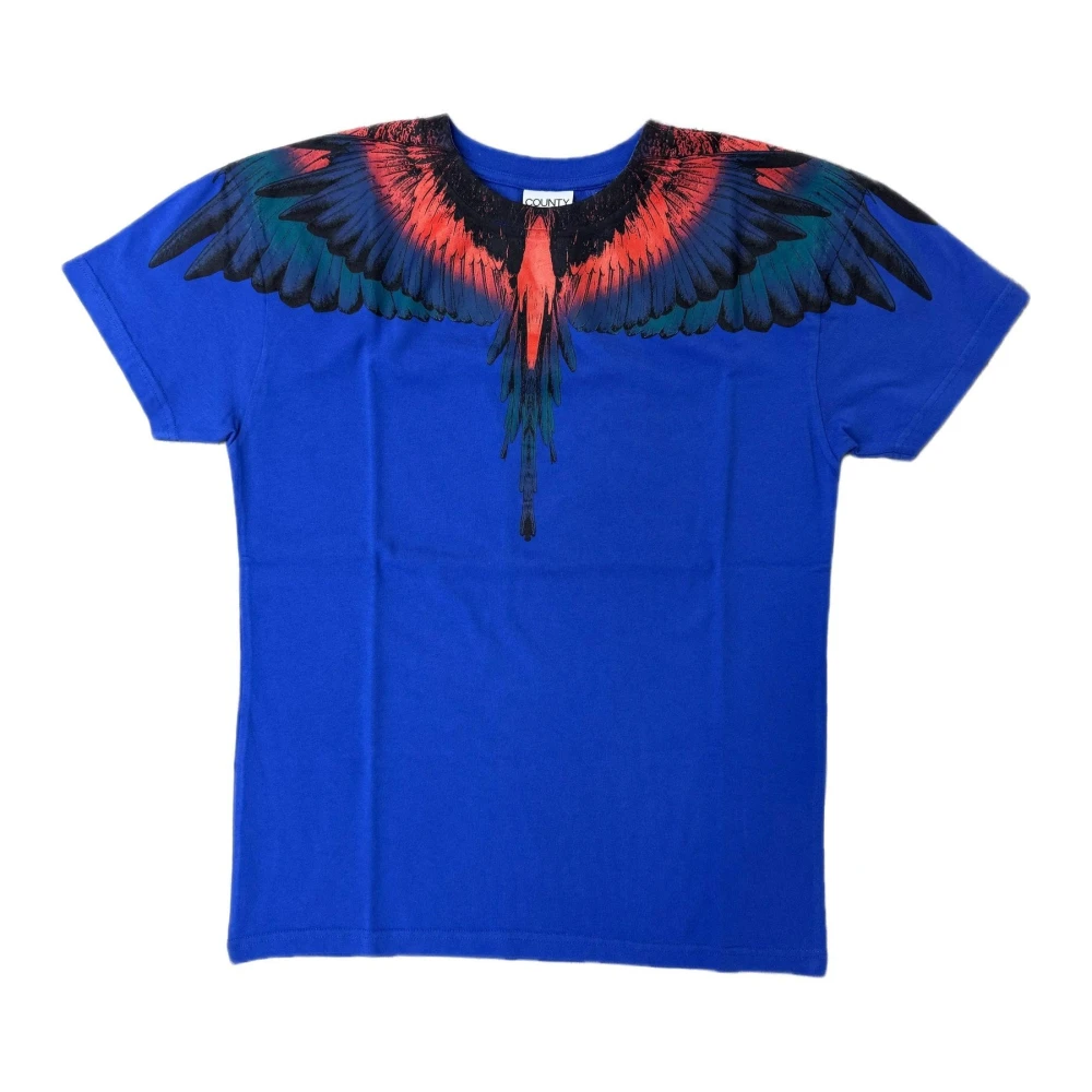 Marcelo Burlon Blue T-Shirts, Male, M, T-Shirt Jersey