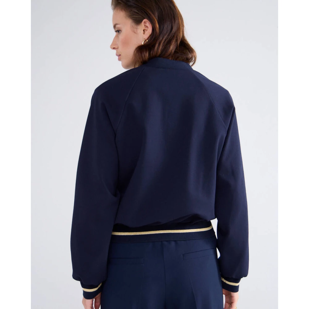 Summum Woman Milano Bomber Coat Blue Dames