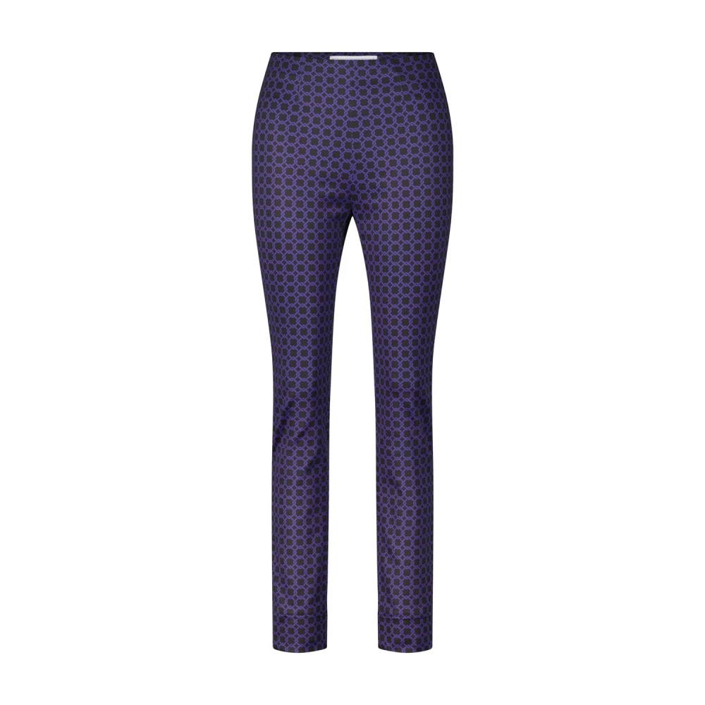 Raffaello Rossi Mönstrade Slim Fit Byxor Purple, Dam